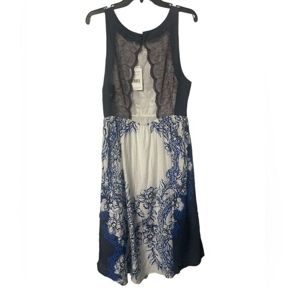 FREE PEOPLE RUSSIAN PLATE DRESS INDIGO SZ L - Picture 4 of 5